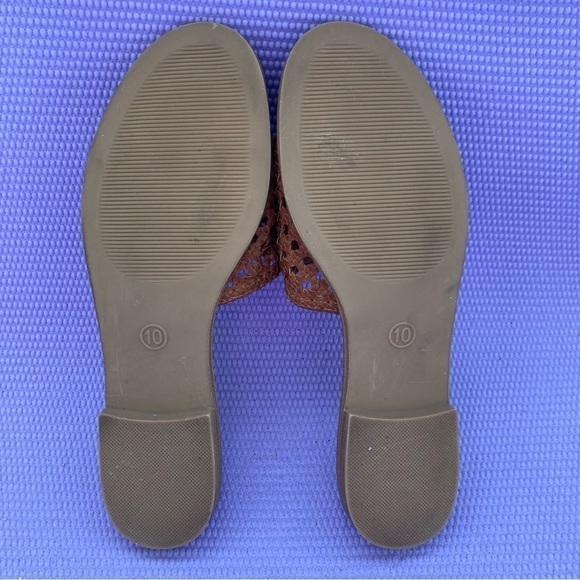 Universal Thread Ellen Cognac Brown Sandal slide women’s 10 - Picture 6 of 7